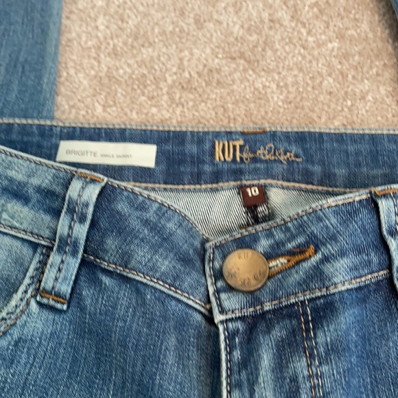 EUC. Kut from the Kloth Brigitte ankle skinny jeans size 10 - Picture 4 of 10